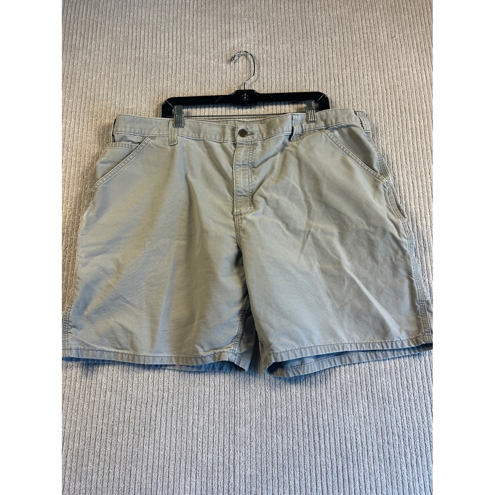Carhartt Shorts Mens 42 Grey Gray Canvas Carpenter Shorts Original Fit Workwear